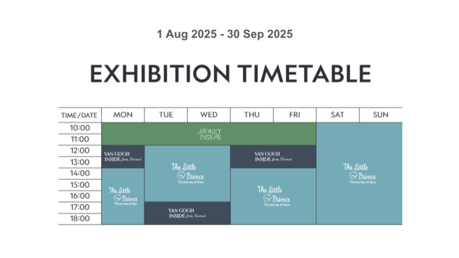 Little Prince Exhibition Timetable